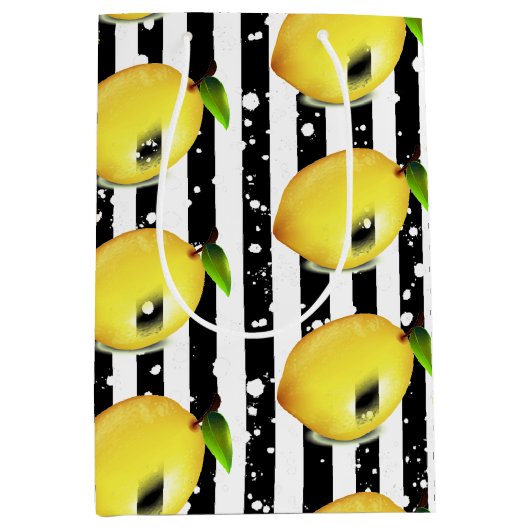 Stripes en citroenen medium cadeauzakje (Voorkant)