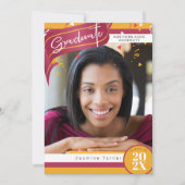 Stripes en Confetti Afstuderen Red/Gold ID890 Kaart (Voorkant)