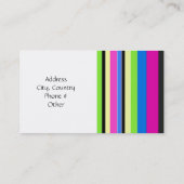 Stripes en Fancy koeken Visitekaartje (Achterkant)