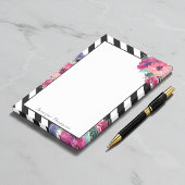 Stripes en Floral Pattern met Jouw naam Post-it® Notes