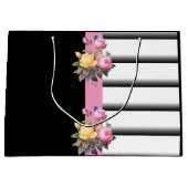 Stripes en Floral Print Groot Cadeauzakje (Voorkant)