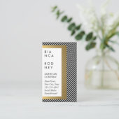 Stripes en Gold Metallic Lagen Visitekaartje (Staand voorkant)