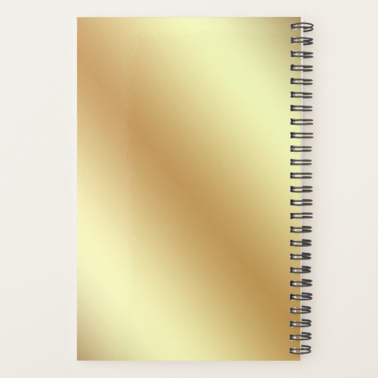 Stripes en goudbloemen planner (Achterkant)