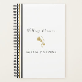 Stripes en goudbloemen planner