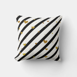 Stripes en harten kussen