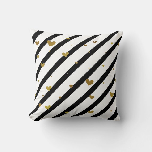 Stripes en harten kussen (Voorkant)