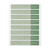 Stripes en Holly-adres voor kerstmis (Vel)