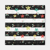 Stripes en kerstnaaldpatronen magneet (Voorkant)