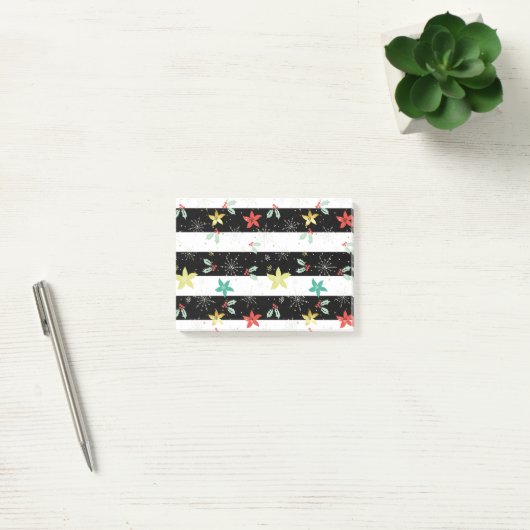 Stripes en kerstnaaldpatronen post-it® notes (Kantoor)