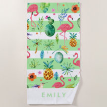 Stripes en kleurrijk tropisch patroon