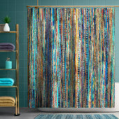Stripes en kralen douchegordijn