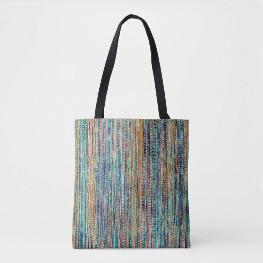 Stripes en kralen tote bag (Voorkant)