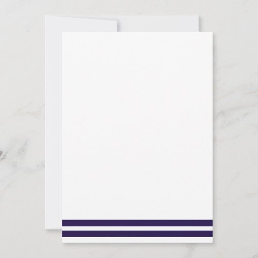 Stripes en monogram anchor Nautical Bachelor Party Kaart (Achterkant)