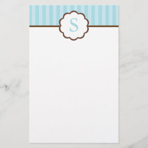Stripes en monogram briefpapier