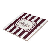 Stripes en monogram tegeltje (Zijkant)