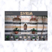Stripes en Planten in Damascus Syrië Briefkaart