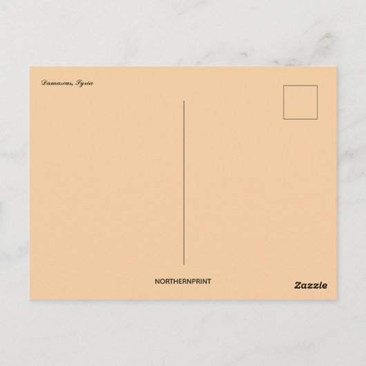 Stripes en Planten in Damascus Syrië Briefkaart (Achterkant)