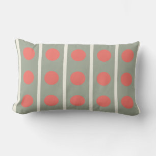 Stripes en Polka Dots in Sinaasappel en crème Kussen