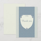 stripes en polka dots militaire retro uit 1940 RSVP kaartje (Voorkant / Achterkant)