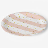 Stripes en Polka Dots Papieren Bordje (Gekanteld)