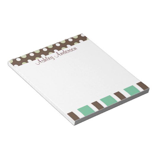 Stripes en Polka Dots Personal Notitieblok (Schuin)