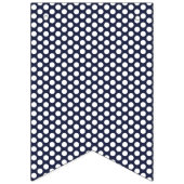 Stripes en Polka Dots Preppy Navy Bunting Vlaggetjes (Tweede vlag)