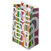 Stripes en rechthoeken klein cadeauzakje (Achterkant Gekanteld)