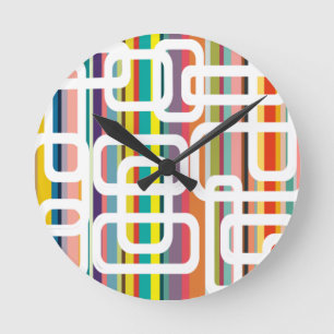 Stripes en rechthoeken ronde klok