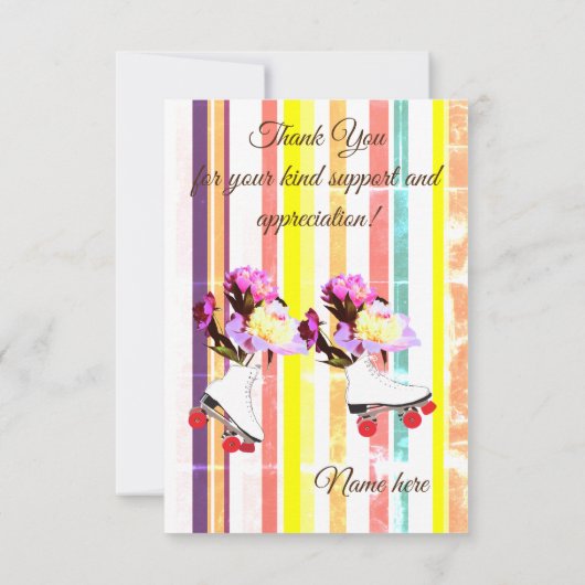 Stripes en Rollers - Hartelijk dank voor uw kaart (Achterkant)