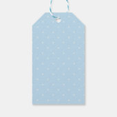 Stripes en Rozen Blue Boy Baby shower Cadeaulabel (Achterkant)