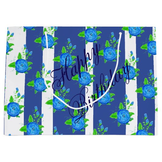 Stripes en Rozen Groot Cadeauzakje (Voorkant)