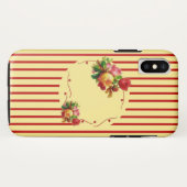 Stripes en Rozen Hoesje-Mate Tough iPhone X Hoesje (Achterkant (horizontaal))