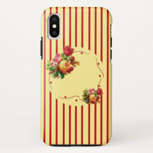 Stripes en Rozen Hoesje-Mate Tough iPhone X Hoesje