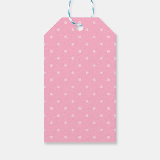Stripes en Rozen Roze Baby shower Cadeaulabel (Achterkant)