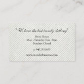 Stripes en Script-monogram Visitekaartje (Achterkant)