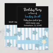 Stripes en Stars Birthday Invitation Kaart (Voorkant / Achterkant)