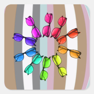 Stripes en Sticker van oogglazen