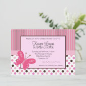 Stripes en Stippen Butterfly Kaart (Staand voorkant)