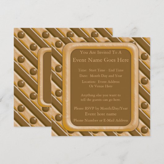 Stripes en Stippen - Chocolade-pindaknoter Kaart (Voorkant / Achterkant)