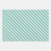 Stripes en stippen zee schuimgroen zomer inpakpapier vel (Voorkant 2)