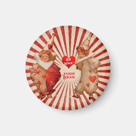 Stripes en  Valentijnen met hart Magneet (Voorkant)