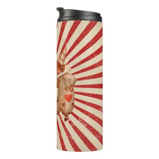 Stripes en  Valentijnen met hart Thermosbeker (Geroteerd rechts)