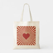 Stripes en  Valentijnen met hart Tote Bag (Achterkant)