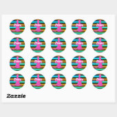 Stripes en Yoga Figuur Sticker (Vel)