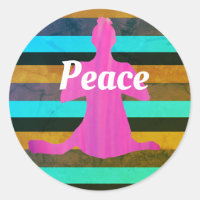 Stripes en Yoga Figuur Sticker