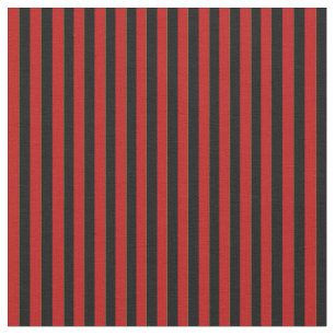 Stripes Fabric, Red en Black Stof