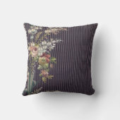 Stripes Floral  Elegant Brocade Cushion Kussen (Achterkant)