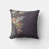 Stripes Floral  Elegant Brocade Cushion Kussen (Voorkant)