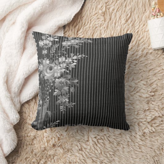 Stripes Floral  Elegant Brocade Cushion Kussen (Deken)