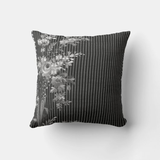 Stripes Floral  Elegant Brocade Cushion Kussen (Achterkant)